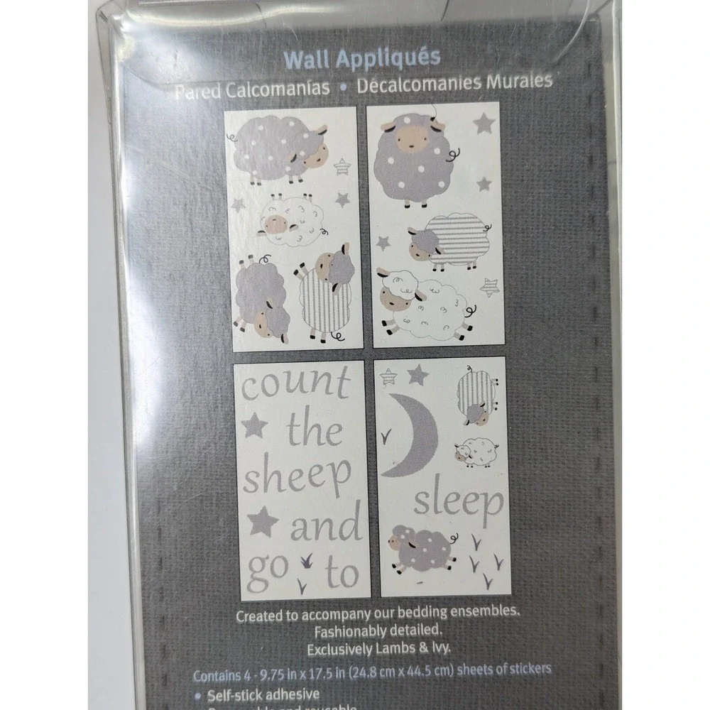 Lambs Ivy‎ Wall Appliqués Peel Stick Good Night Sheep Collection Unused